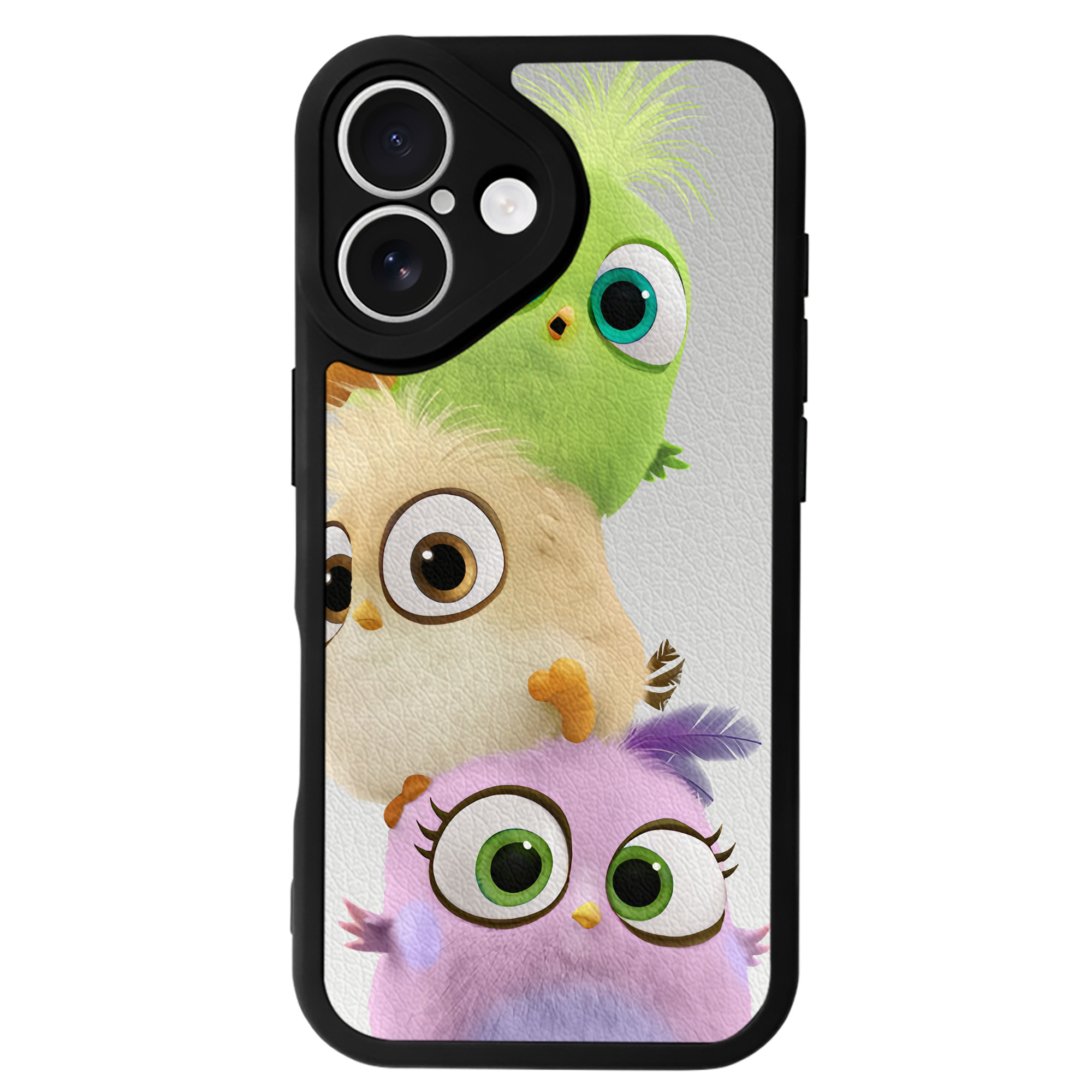（画像用） Angry Birds アングリーバード 【iPhone 16シリーズ対応】シリコンスマホケース（レザー調） 材質：シリコン